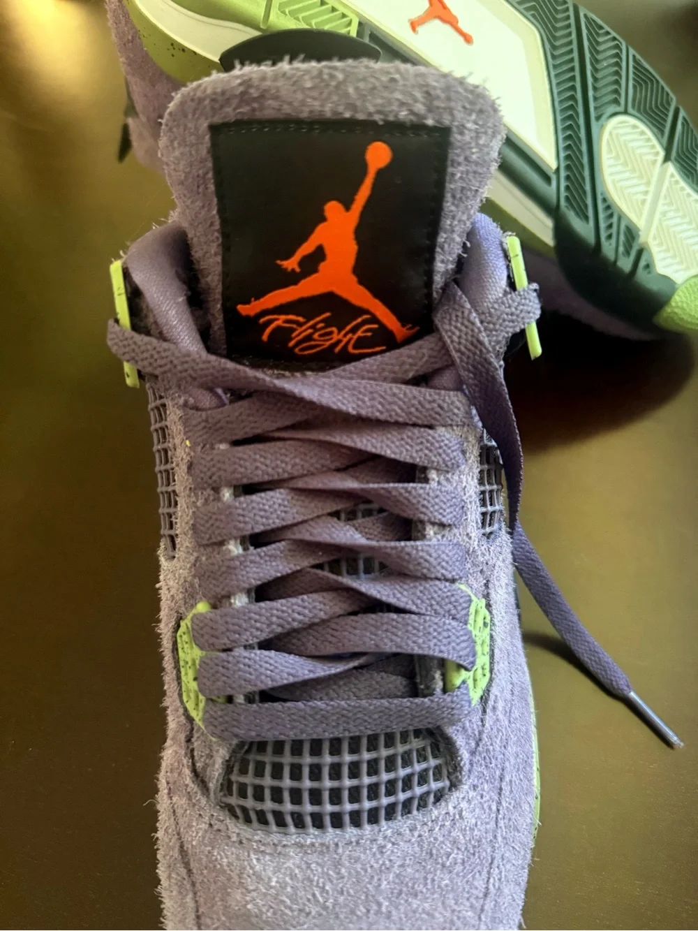 Jordan Purple & Olive Suede Sneakers